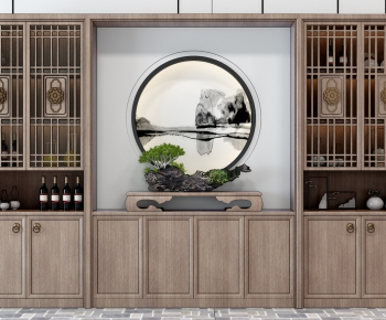 New Chinese Style Wine Cabinet-ID:893804076