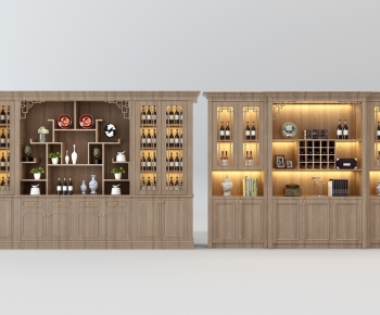 New Chinese Style Wine Cabinet-ID:255017041