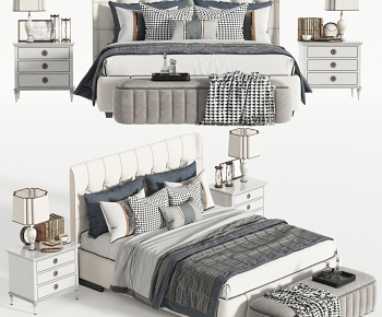 Simple European Style Double Bed-ID:959475047