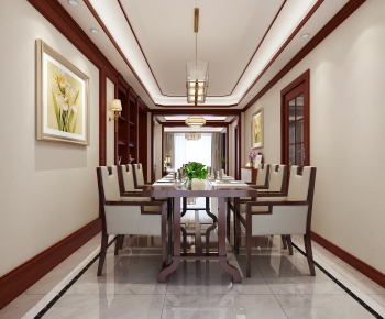 New Chinese Style Dining Room-ID:991184957