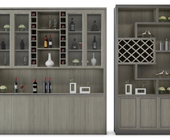 New Chinese Style Wine Cabinet-ID:457371005