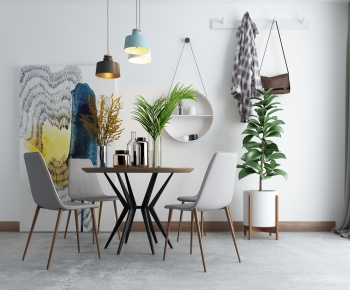 Nordic Style Dining Table And Chairs-ID:455949386