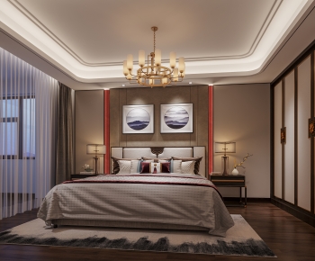 New Chinese Style Bedroom-ID:515537989