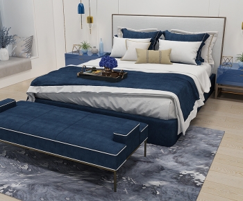 New Chinese Style Double Bed-ID:884673126