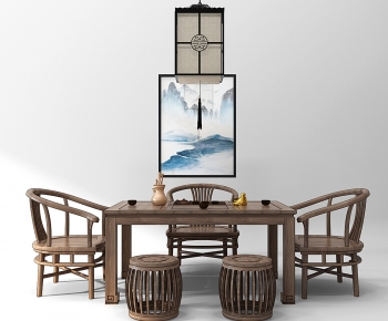 Chinese Style Tea Tables And Chairs-ID:689810995