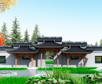 Chinese Style Ancient Architectural Buildings-ID:230209118