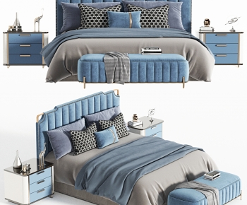 Modern Double Bed-ID:518088105