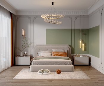 Simple European Style Bedroom-ID:784729962