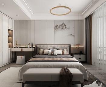 New Chinese Style Bedroom-ID:723906043