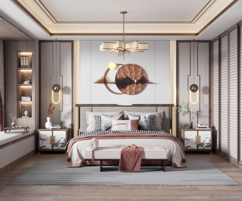 New Chinese Style Bedroom-ID:994606972