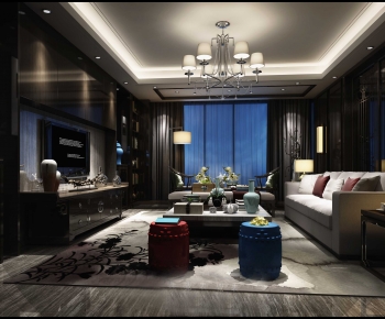 Chinese Style A Living Room-ID:557234052