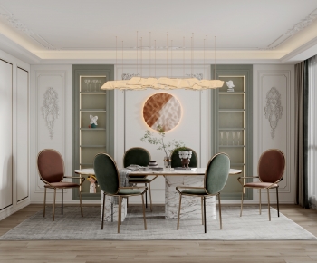 Simple European Style Dining Room-ID:904948001