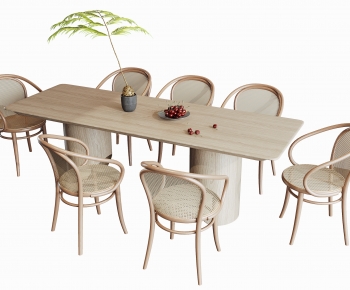Modern Nordic Style Dining Table And Chairs-ID:377702954