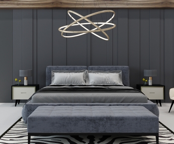 Modern Double Bed-ID:787683967