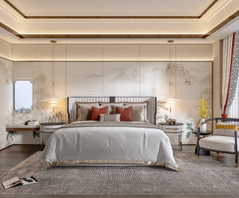 New Chinese Style Bedroom-ID:456636912