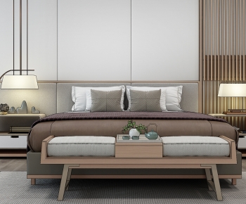 New Chinese Style Double Bed-ID:237721927