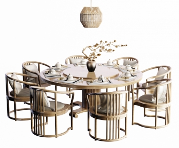 New Chinese Style Dining Table And Chairs-ID:602597952