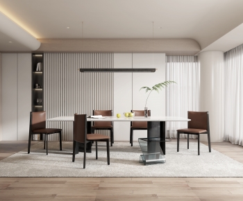 Modern Wabi-sabi Style Dining Room-ID:512384899