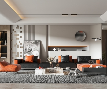 Modern A Living Room-ID:971391922