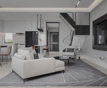 Modern A Living Room-ID:586525928
