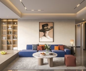 Modern Wabi-sabi Style A Living Room-ID:912869935