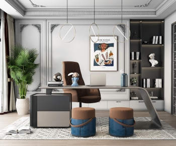 Simple European Style Study Space-ID:203886037