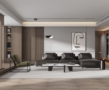 Modern Industrial Style Wabi-sabi Style A Living Room-ID:774827968