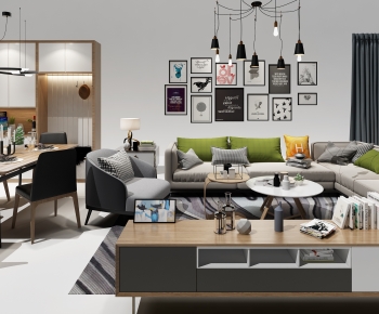 Modern Nordic Style A Living Room-ID:759895093
