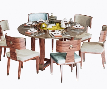 New Chinese Style Dining Table And Chairs-ID:711440094