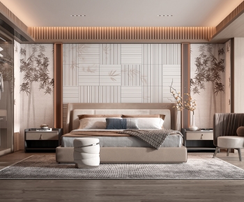 New Chinese Style Bedroom-ID:741185907
