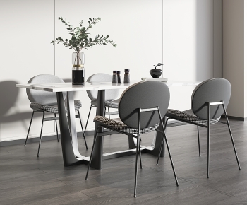 Modern Dining Table And Chairs-ID:758919006