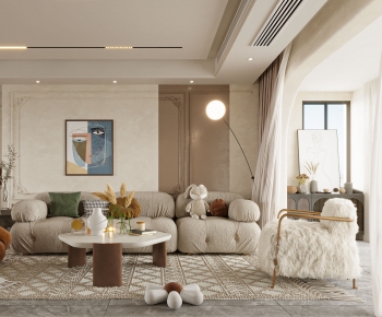 French Style A Living Room-ID:382559064