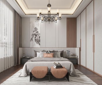 New Chinese Style Bedroom-ID:592681886