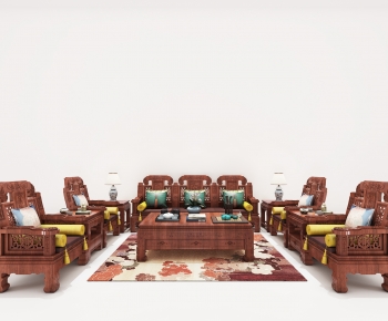 中式红木沙发组合-ID:585953956