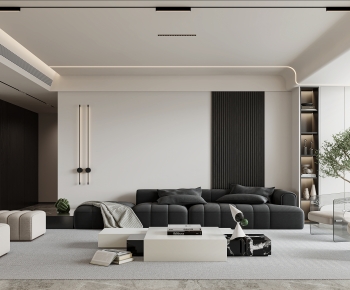 Modern Wabi-sabi Style A Living Room-ID:812350031