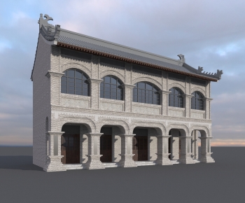New Chinese Style Ancient Architectural Buildings-ID:635885009