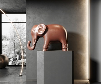 现代大象雕塑摆件-ID:1387811