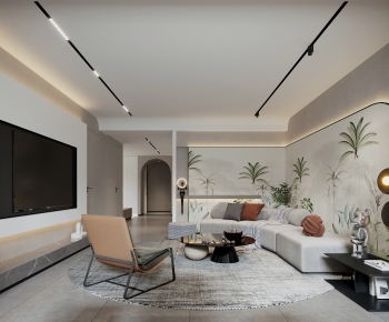 Wabi-sabi Style A Living Room-ID:818830014