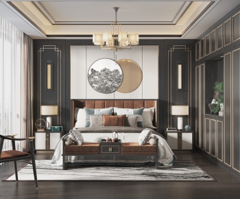 New Chinese Style Bedroom-ID:408876902