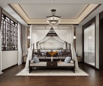 New Chinese Style Bedroom-ID:536710025