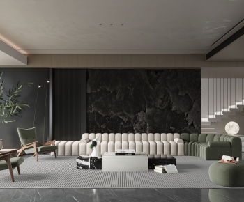 Modern Wabi-sabi Style A Living Room-ID:272891049