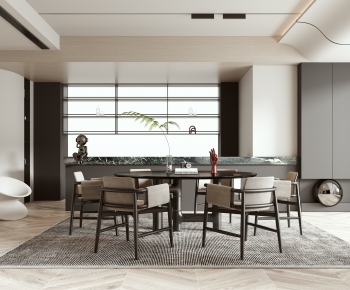 Modern Wabi-sabi Style Dining Room-ID:360646014