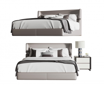 Modern Double Bed-ID:652329921