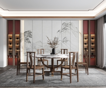 New Chinese Style Dining Room-ID:497191912