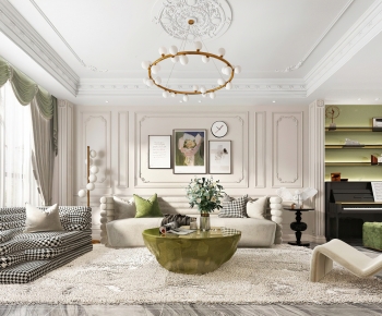French Style A Living Room-ID:924633987