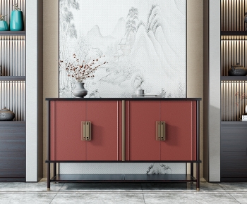 New Chinese Style Entrance Cabinet-ID:299926049