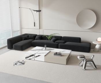 Modern Wabi-sabi Style Sofa Combination-ID:356638917