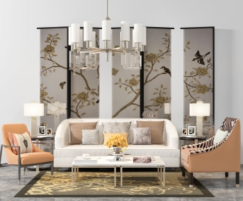 New Chinese Style Sofa Combination-ID:602354051