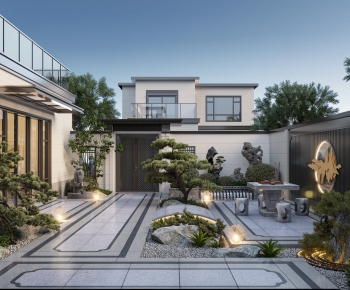 New Chinese Style Courtyard/landscape-ID:608949754