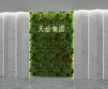 现代公司形象墙植物墙-ID:440387966